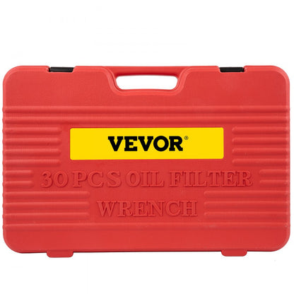 VV-OFSS-30 - 30-Piece Low-Profile Oil Filter Socket Set for Vehicles