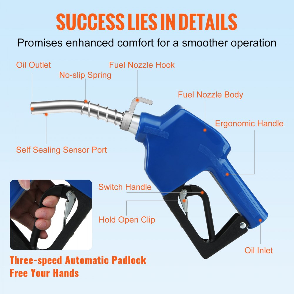 AC-11A-13/16 - 3/4" NPT Automatic Diesel Nozzle with 11 GPM Flow