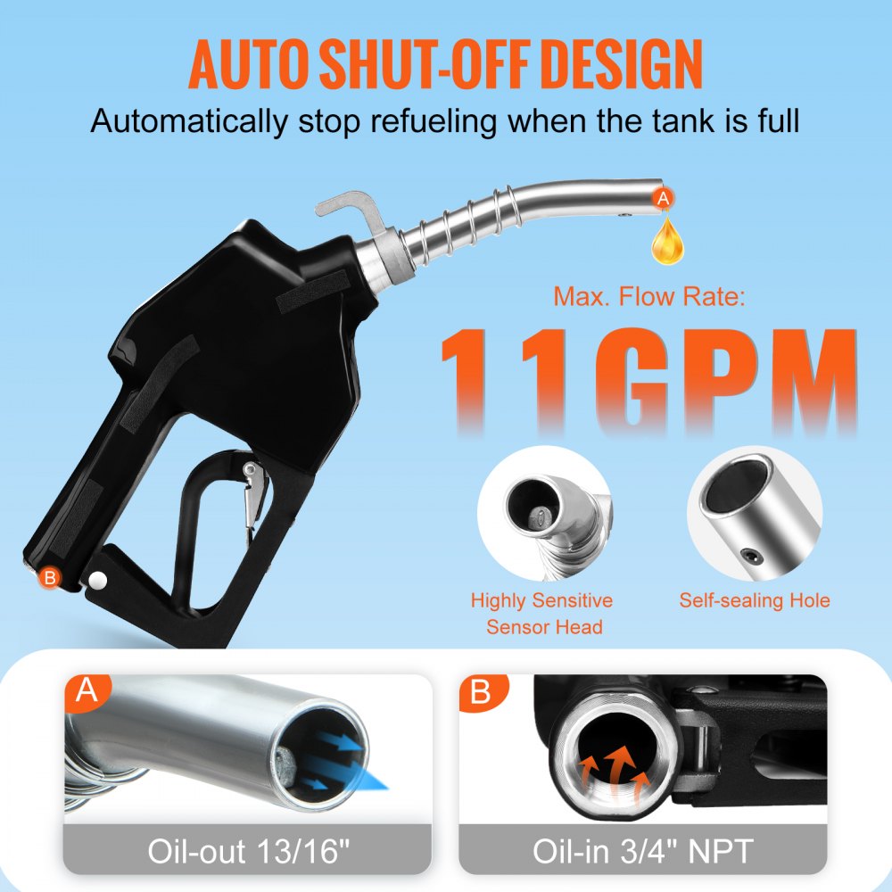 AC-11A-13/16 - Durable Automatic Fuel Nozzle with Shut-Off Feature