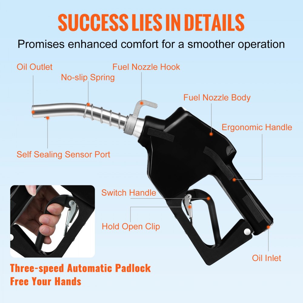 AC-11A-13/16 - Durable Automatic Fuel Nozzle with Shut-Off Feature