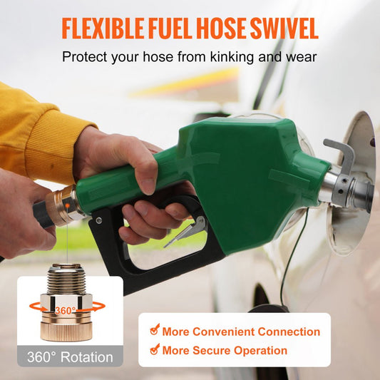 AC-11A-15/16 - Automatic Shut-off Aluminum Fuel Nozzle with 360° Swivel