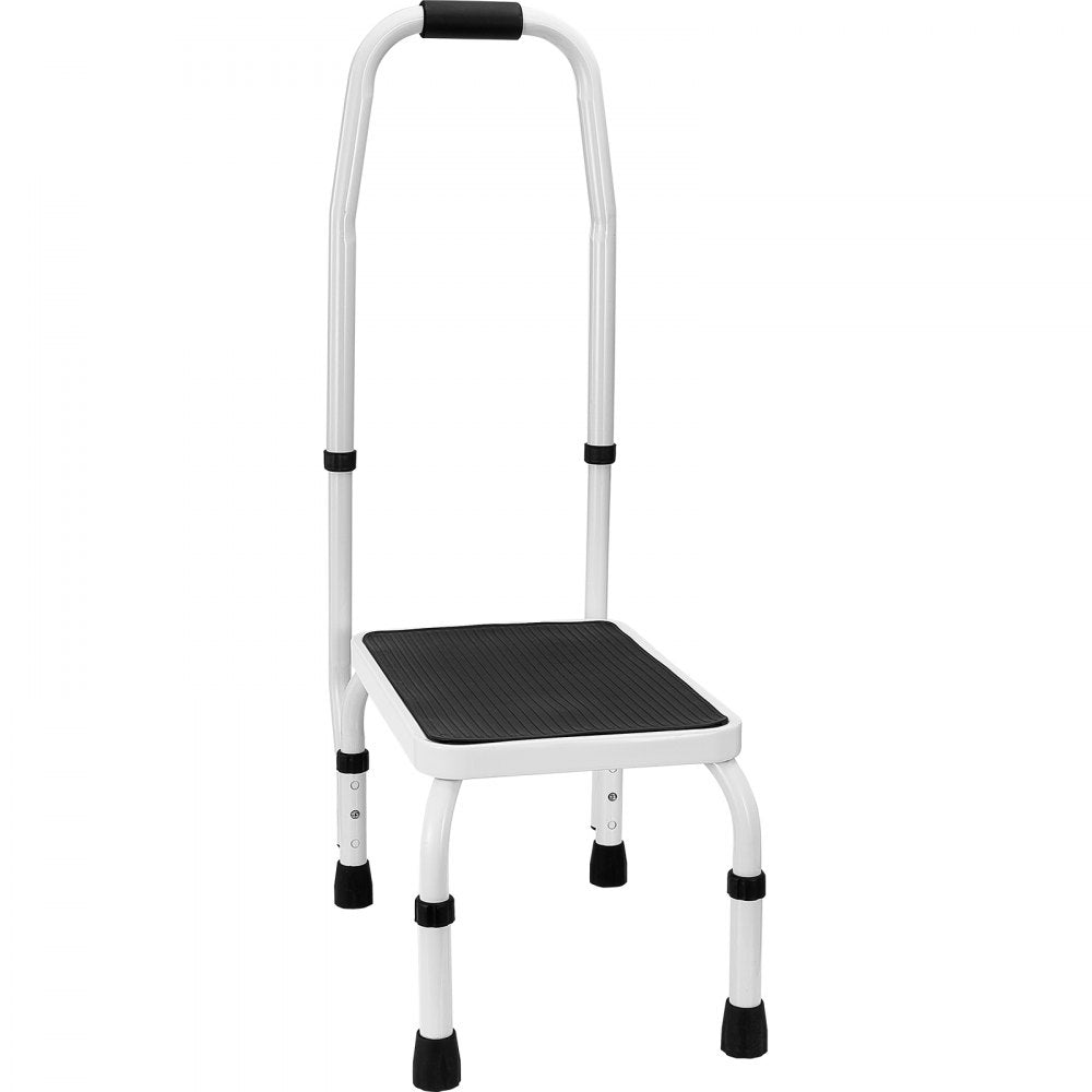 WK2071B - Adjustable 1-Step Steel Step Stool, 330lbs Capacity for Home Use