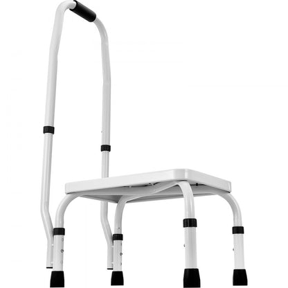 WK2071B - Adjustable 1-Step Steel Step Stool, 330lbs Capacity for Home Use