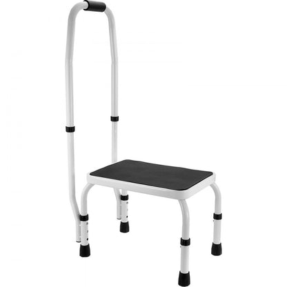 WK2071B - Adjustable 1-Step Steel Step Stool, 330lbs Capacity for Home Use
