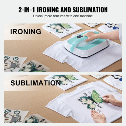 SS1210 - Portable 12x10 Heat Press Machine in Green+White