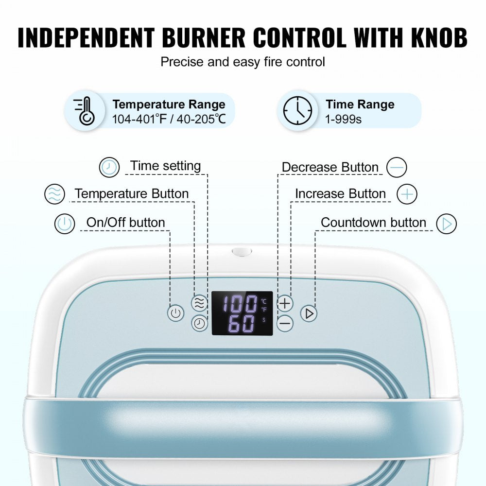 SS1210 - Portable 12x10 Heat Press Machine with Auto Shut-Off