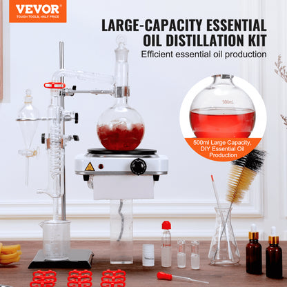 YHEO-2 - High-Capacity 500ml Essential Oil Distillation Kit 1000W