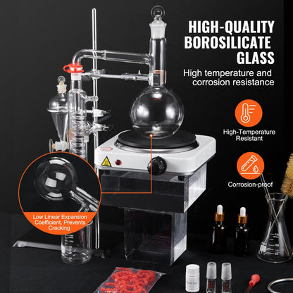YHEO-2 - High-Capacity 500ml Essential Oil Distillation Kit 1000W