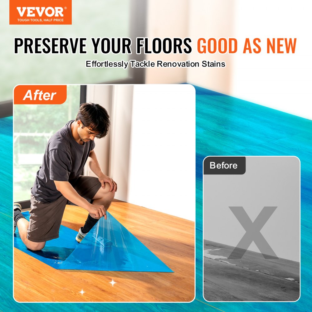 BL-W130-75B-20024 - 400 sq. ft. Self-Adhesive Floor Protection Film