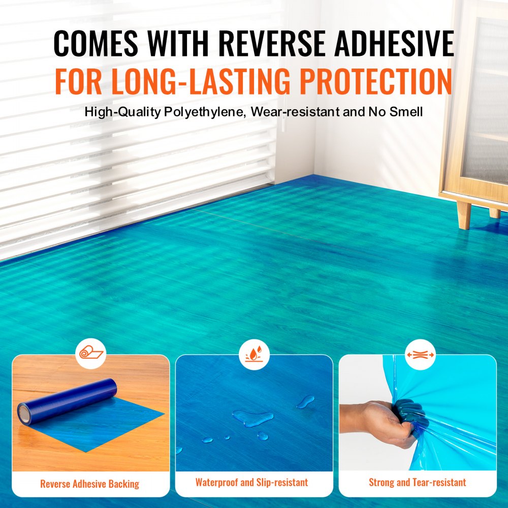 BL-W130-75B-20024 - 400 sq. ft. Self-Adhesive Floor Protection Film