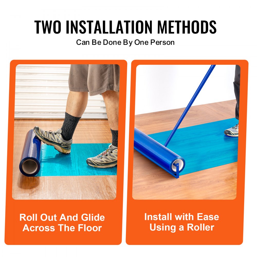 BL-W130-75B-20024 - 400 sq. ft. Self-Adhesive Floor Protection Film