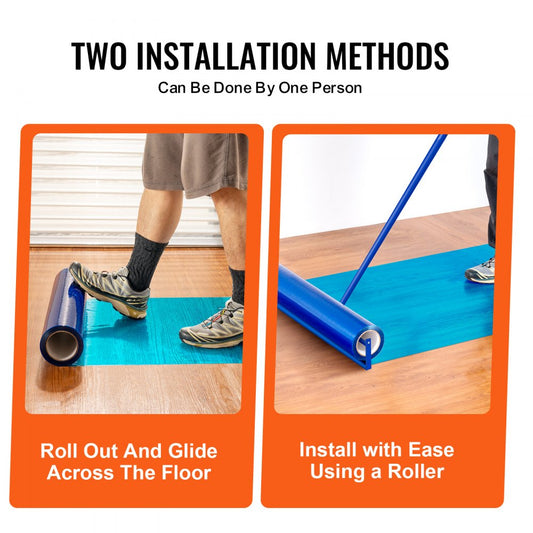 BL-W130-75B-20024 - 400 sq. ft. Self-Adhesive Floor Protection Film