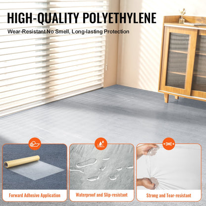 TR-W300-50BP-10024 - 24" x 100' Self-Adhesive Carpet Protection Film