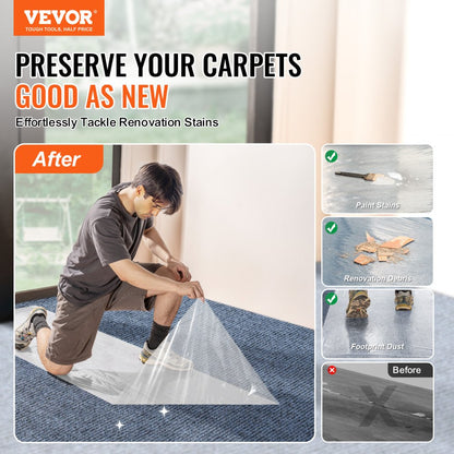TR-W300-50BP-2003 - 24" x 200' Self-Adhesive Carpet Protection Film