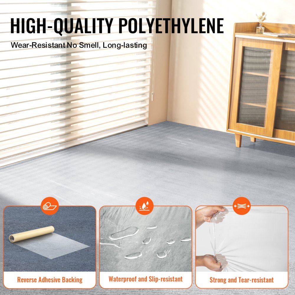 TR-W300-50BP-2003 - 24" x 200' Self-Adhesive Carpet Protection Film