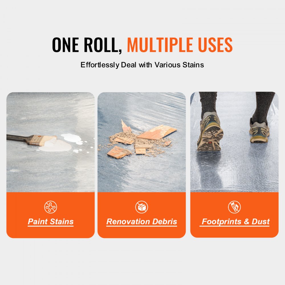 TR-W300-50BP-20036 - Lightweight Polyethylene Carpet Protection Film, Waterproof & Odorless