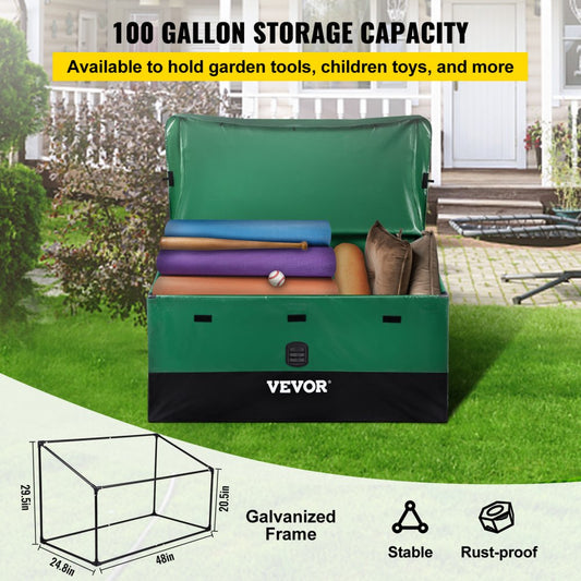 VV-OSB-100 - 100 Gallon Waterproof PE Tarpaulin Outdoor Storage Box