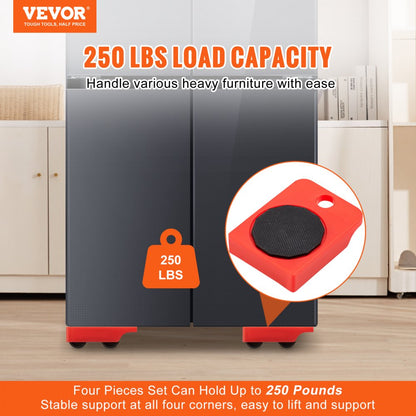 JYD-114 - Heavy-Duty 250 lbs Furniture Dollies with 360° Rotating Wheels