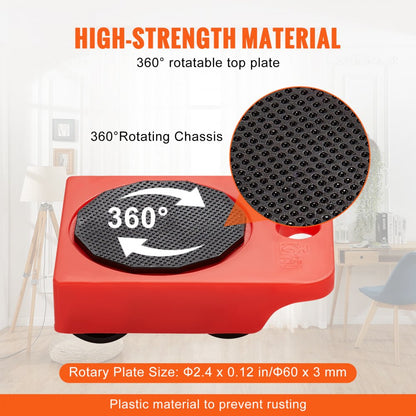 JYD-114 - Heavy-Duty 250 lbs Furniture Dollies with 360° Rotating Wheels