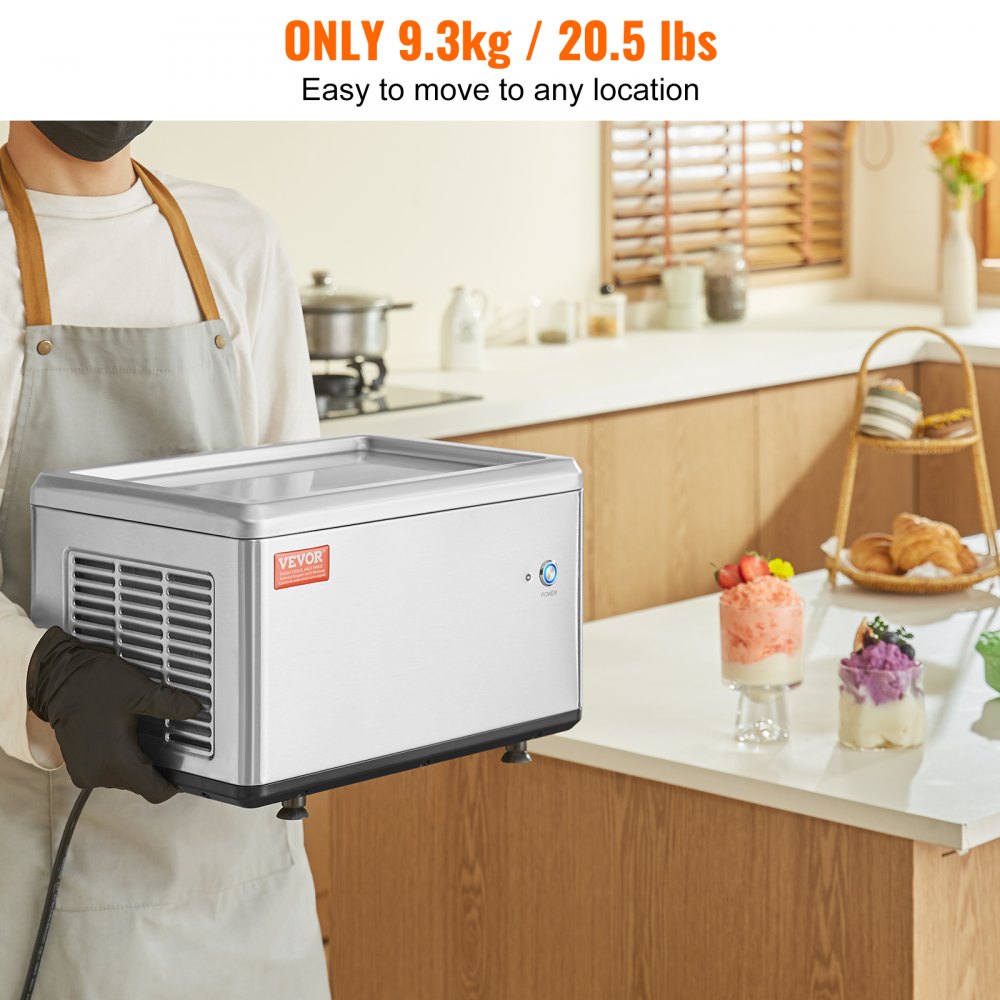 ICR2450 - VEVOR 12.6" Stainless Steel Fried Ice Cream Roll Machine