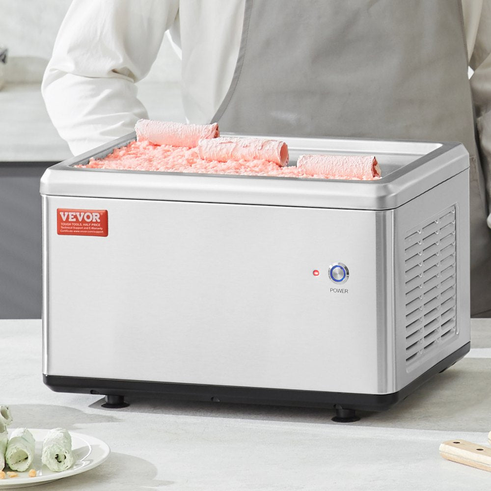 ICR2450 - VEVOR 12.6" Stainless Steel Fried Ice Cream Roll Machine