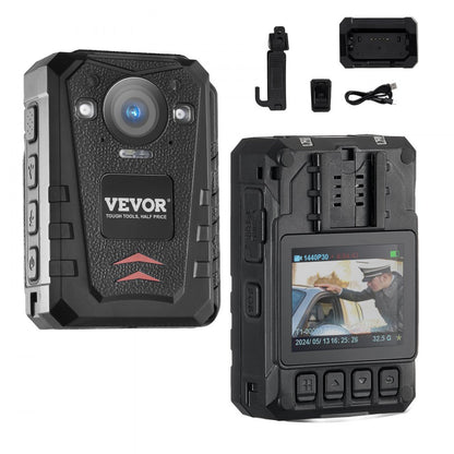 T1 - 1440P HD Police Body Camera with 32MP, Night Vision & GPS