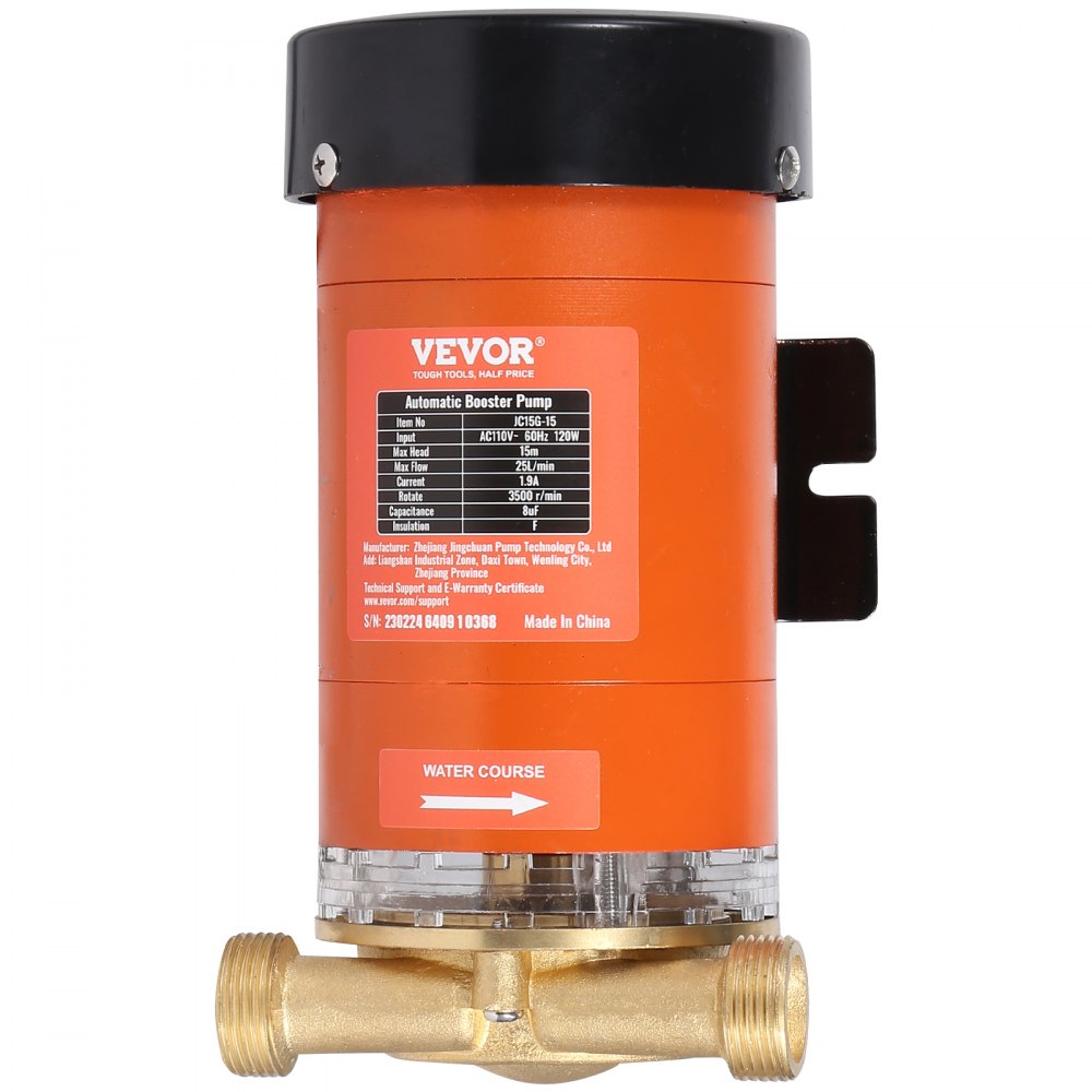 JC15G-15 - 120W Water Pressure Booster Pump, 396 GPH with Auto Activation
