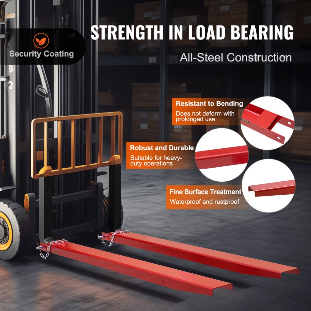 HX-10 - 82.28" VEVOR Fork Extensions for Heavy Loads up to 4000 lbs
