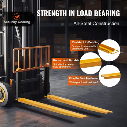 HX-3 - Heavy-Duty 72" Steel Fork Extensions for 4000 lbs Load Capacity