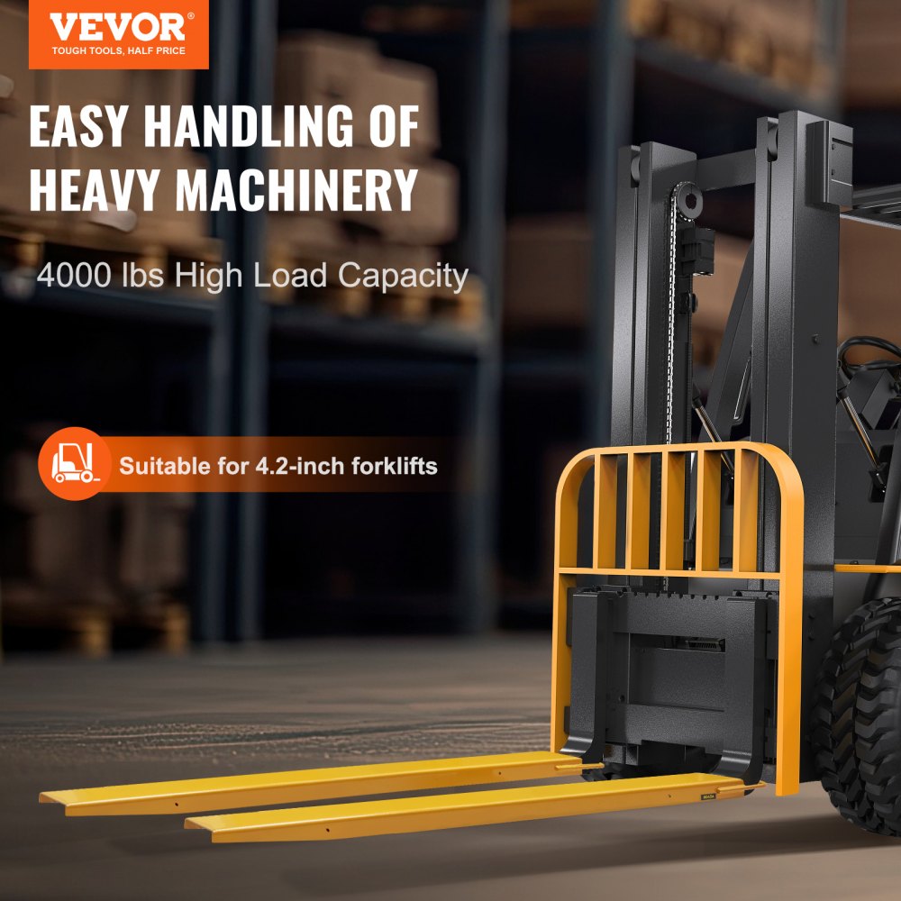 HX-2 - Heavy-Duty Pallet Fork Extensions, 4000 lbs Capacity, Quick Install