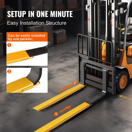 HX-2 - Heavy-Duty Pallet Fork Extensions, 4000 lbs Capacity, Quick Install
