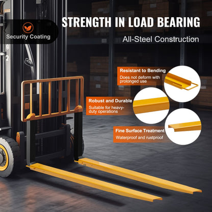 HX-4 - Heavy-Duty 84" Steel Fork Extensions for 4000 lbs Capacity