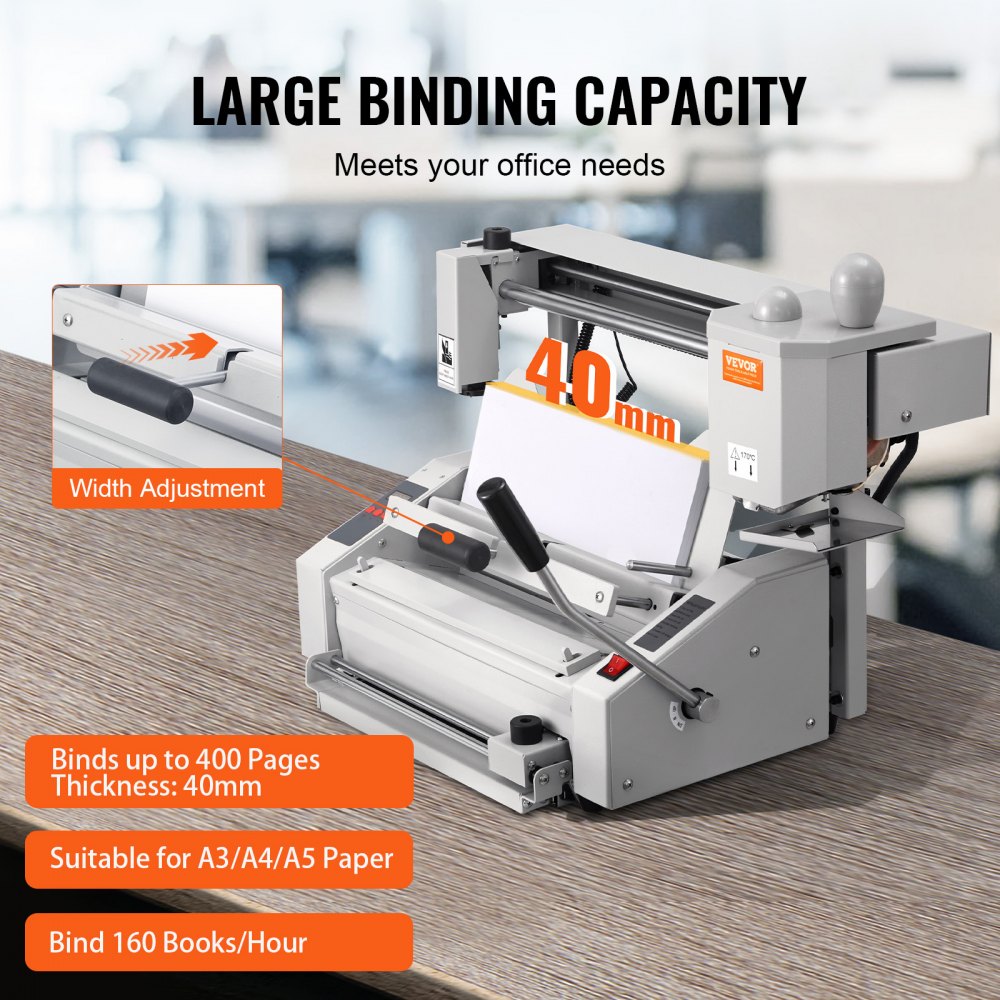 C30+ - Efficient Thermal Binding Machine for 400 Sheets, Quick 15-Minute Preheat