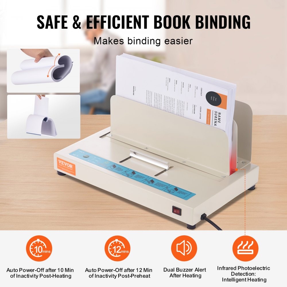SK5000 - VEVOR Thermal Binding Machine, 500 Sheets, 3-Minute Preheat Time