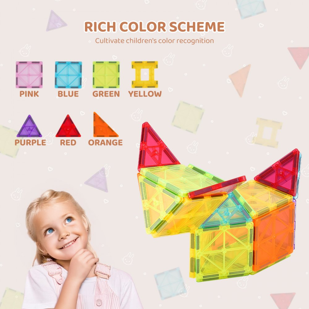 32CXJM1 - 32-Piece VEVOR Magnetic Tile Set for Creative Building Fun