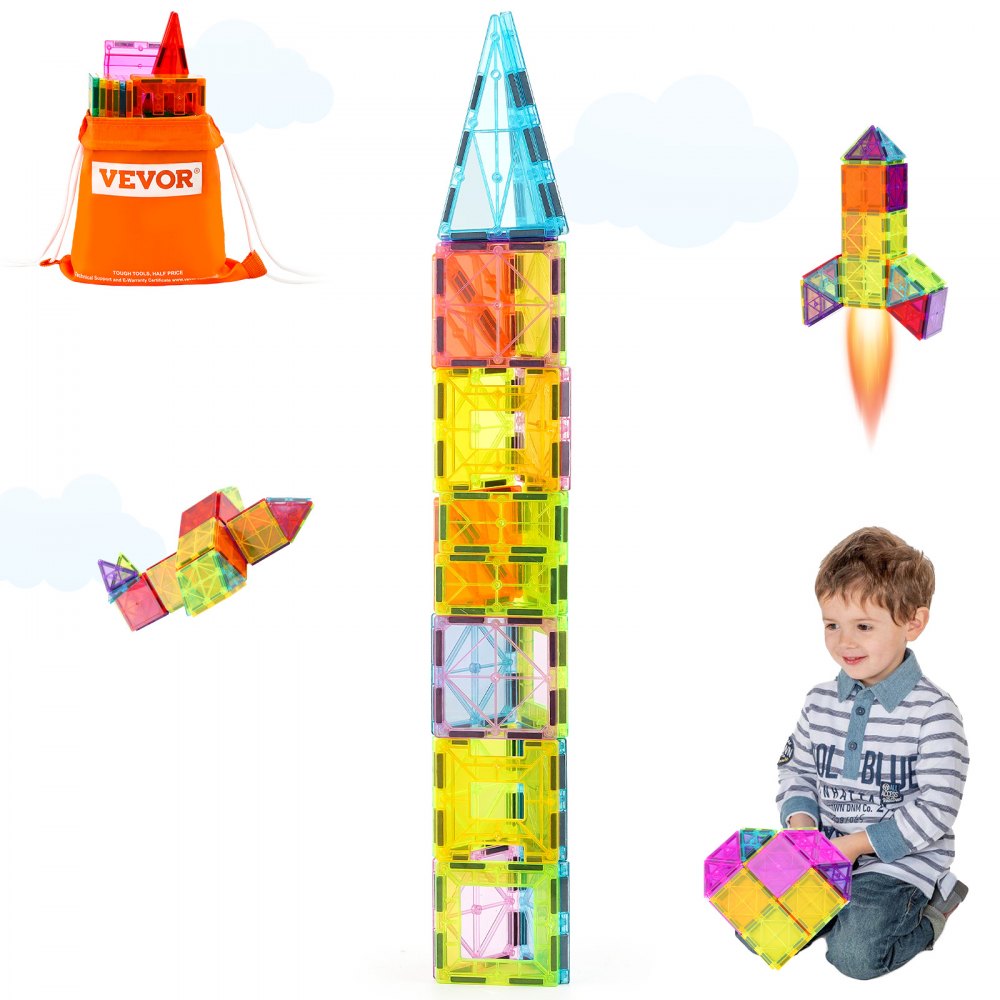 32CXJM1 - 32-Piece VEVOR Magnetic Tile Set for Creative Building Fun