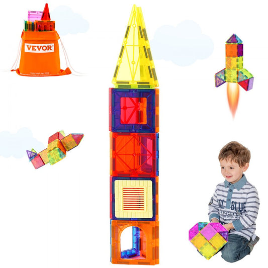 55CXJM2 - Durable 55 PCS Magnetic Building Tiles for Kids
