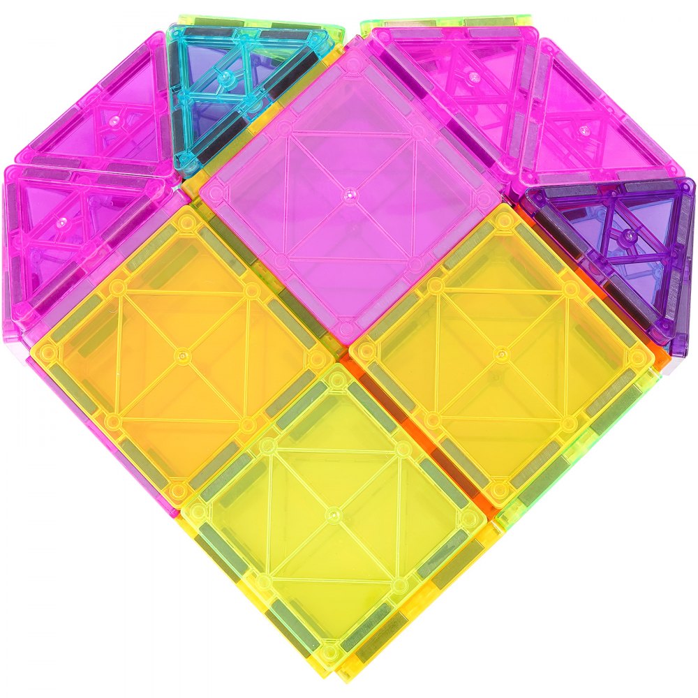 55CXJM2 - Durable 55 PCS Magnetic Building Tiles for Kids