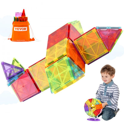 121CXJM3 - 121 PCS Building Magnetic Tiles with Bag & Cards
