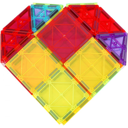 121CXJM3 - 121 PCS Building Magnetic Tiles with Bag & Cards
