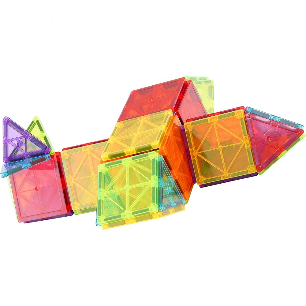 121CXJM3 - 121 PCS Building Magnetic Tiles with Bag & Cards