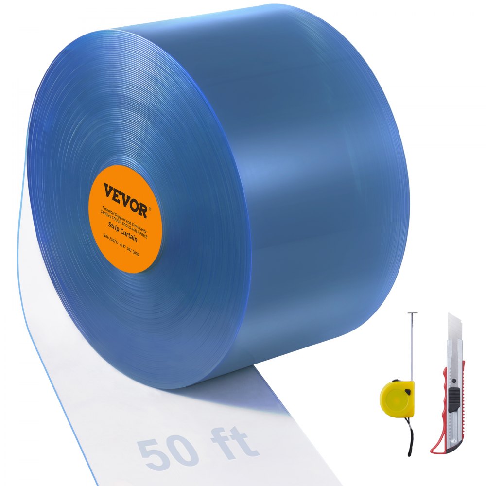 ZAV0 - Durable PVC Strip Curtain, 50' Length for Temperature Control