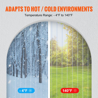 G8V0 - Durable 50' Clear PVC Strip Curtain for Insulation & Temperature Control