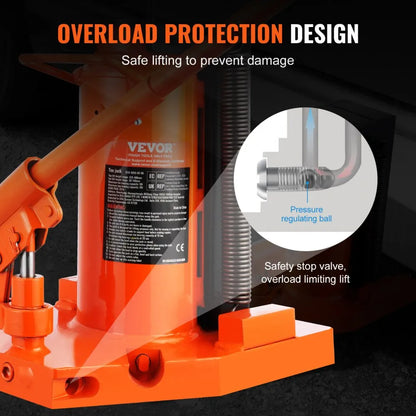 107A-0010-00-00 - 20 Ton VEVOR Hydraulic Toe Jack with Adjustable Height