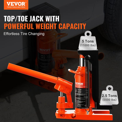 107A-0025-00-00 - Heavy-Duty Hydraulic Toe Jack for Vehicle and Equipment Lifting