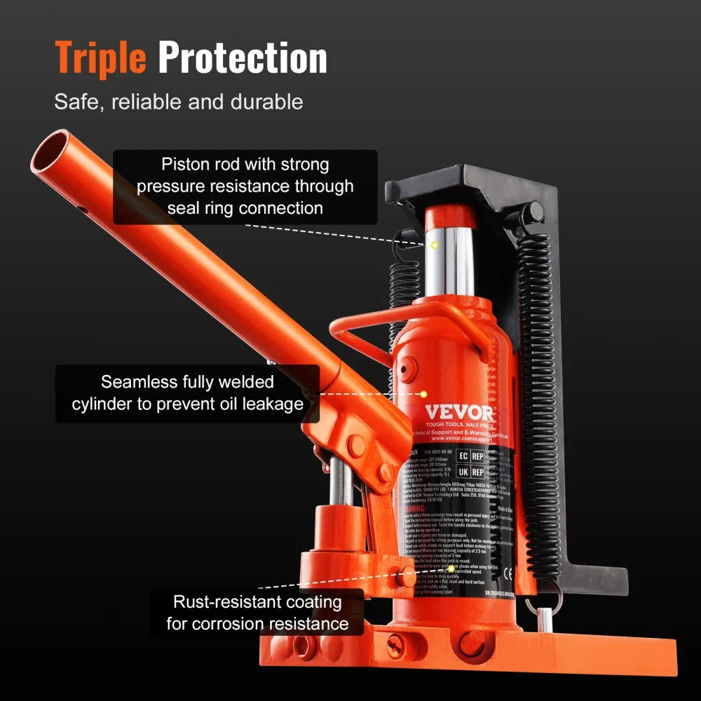 107A-0025-00-00 - Heavy-Duty Hydraulic Toe Jack for Vehicle and Equipment Lifting