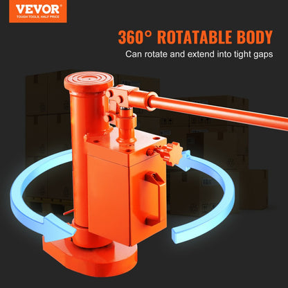 108A-0050-00-00 - 5 Ton Hydraulic Toe Jack with 360° Rotation, 14.6-22.4" Height