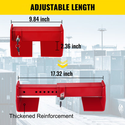 LK-2545-L Heavy-Duty Cargo Lock 9.84"-17.32" Adjustable Range, Secure Transport