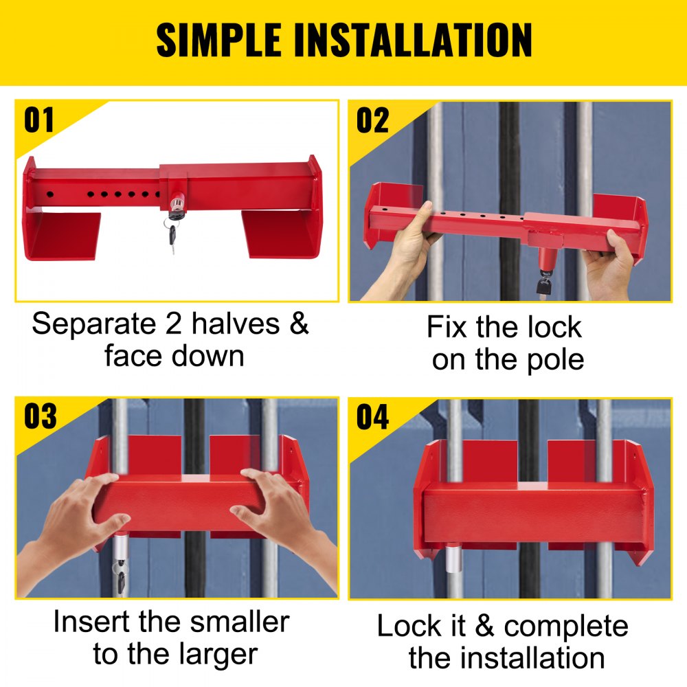 LK-2545-L Heavy-Duty Cargo Lock 9.84"-17.32" Adjustable Range, Secure Transport