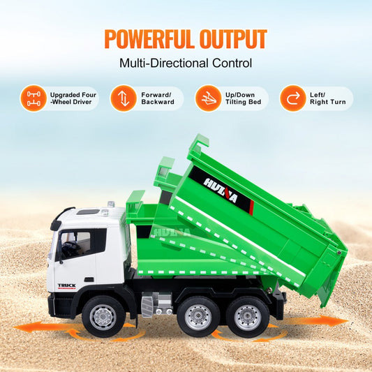 1556 - 1:18 Scale RC Dump Truck with Sound & Rubber Wheels